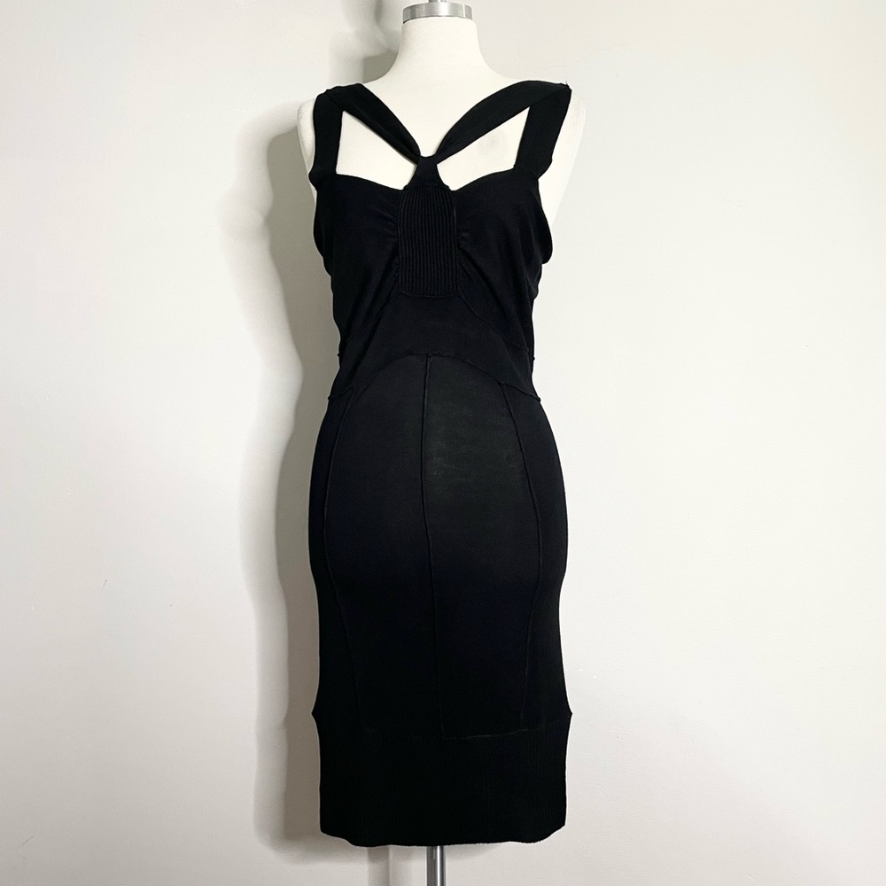 VIVIENNE TAM Waterfall Knit Midi Dress